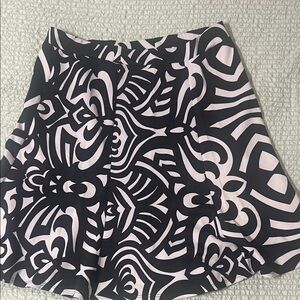 Sunny Leigh Black and White Graphic Mini Skirt